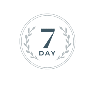 7-Day Badge Icon 7-days illustrated for the purpose of the money-back-guarantee