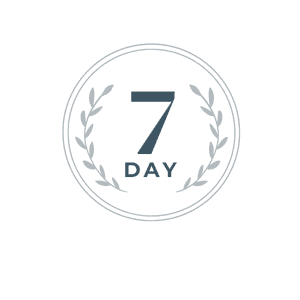 7-days illustrated for the purpose of the money-back-guarantee